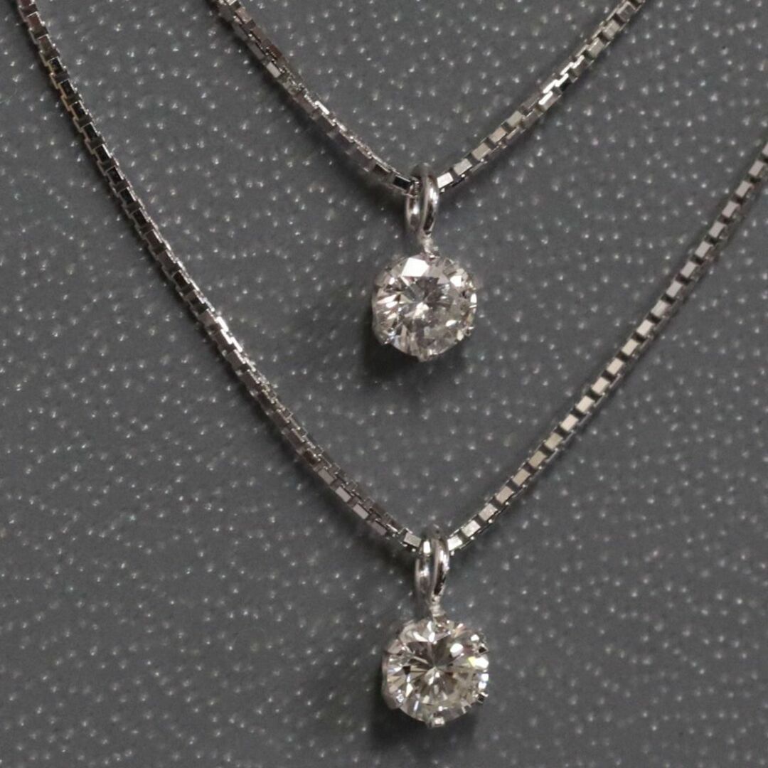 K18WG ダイヤモンド ネックレス 0.232CT