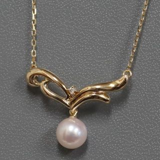 田崎真珠 TASAKI ペアシェイプ ダイヤ 0.51ct ネックレス K18