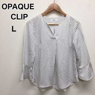 オペークドットクリップ(OPAQUE.CLIP)のOPAQUE.CLIP 長袖ブラウス　Lサイズ(シャツ/ブラウス(長袖/七分))