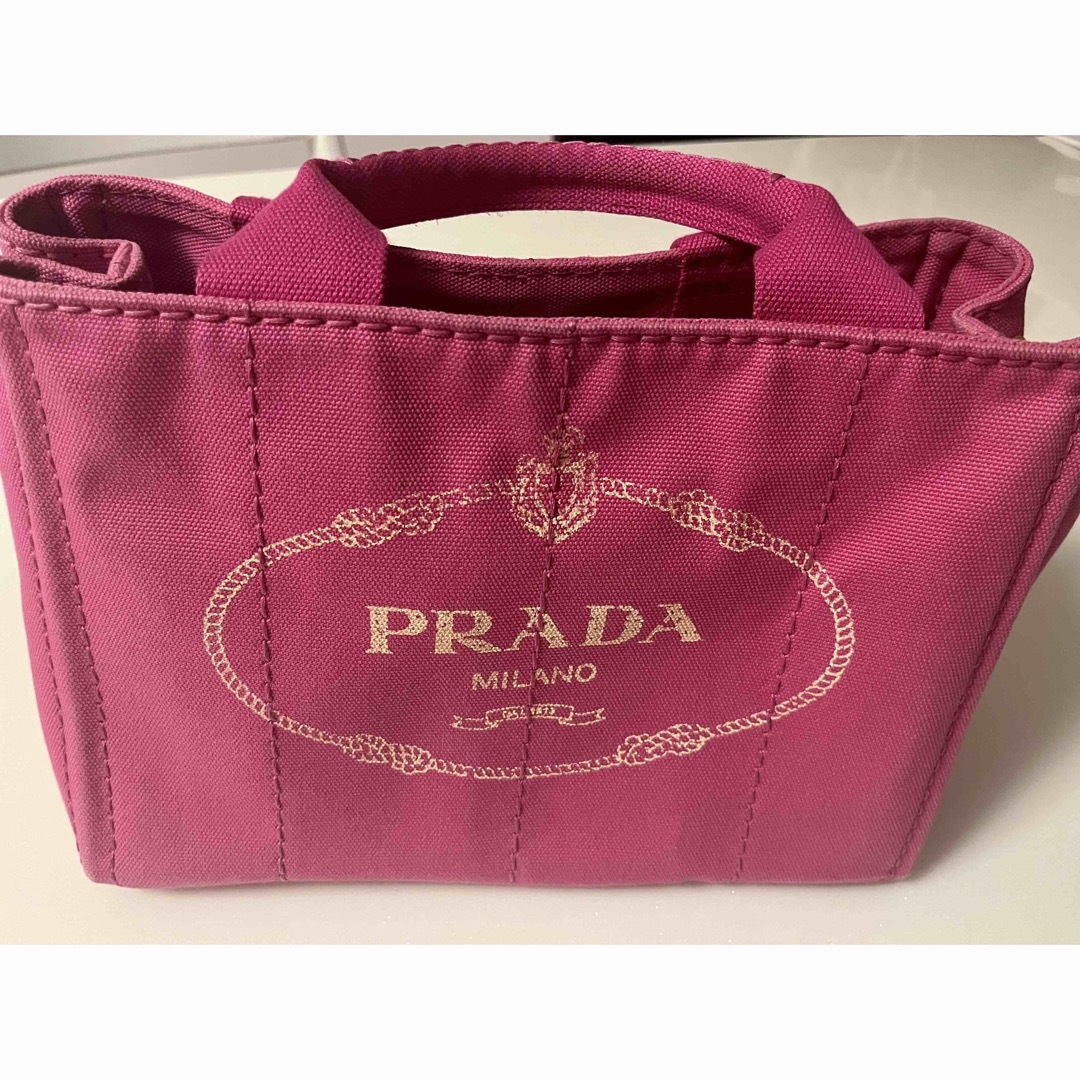 PRADA プラダ　カナパ　ミニ　ハンドバッグ　ピンク