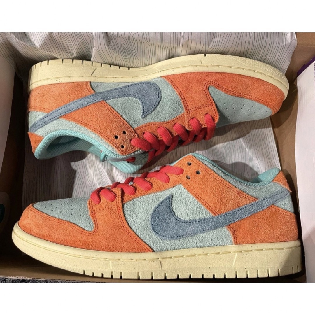 Nike SB Dunk Low Orange and Noise Aqua