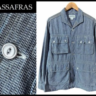 ササフラス(SASSAFRAS)のササフラス ウィード ＆ グラスハーフ エルボーパッチ サファリ ジャケット M(ブルゾン)