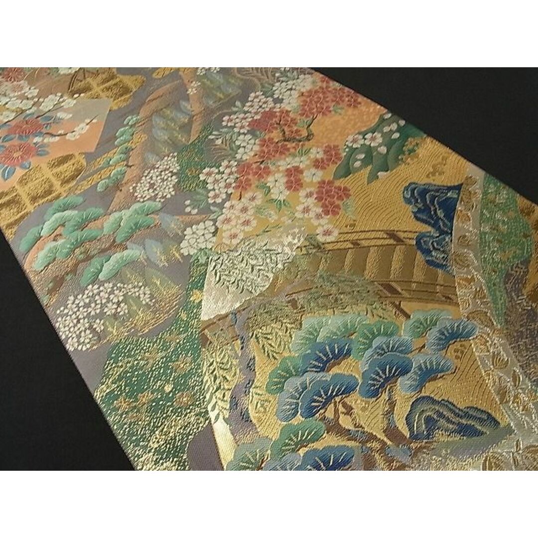 平和屋1□極上 本場筑前博多織 両面六通柄袋帯 福絖織物謹製 高倉勝義