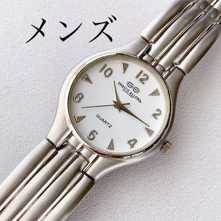 ENRICO ALLONI  メンズクォーツ腕時計　稼動品　腕周り大　♪(腕時計(アナログ))