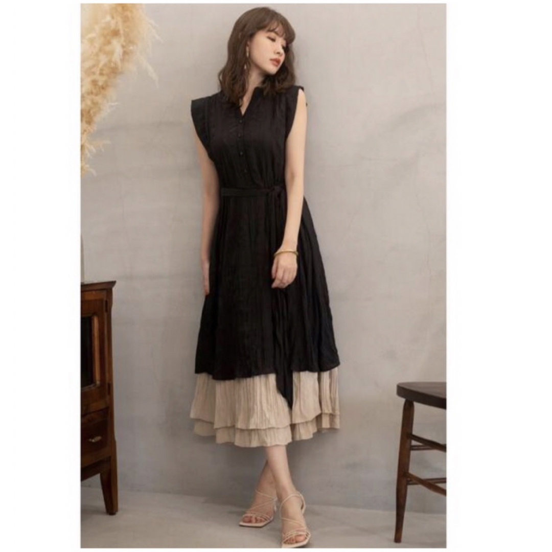 Two-Tone Midsummer Dress herlipto Mサイズブラックサイズ