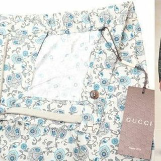 グッチ(Gucci)のGUCCI グッチ★SPWペイズリー柄パンツ★サイズ50(L)★グレー灰(チノパン)