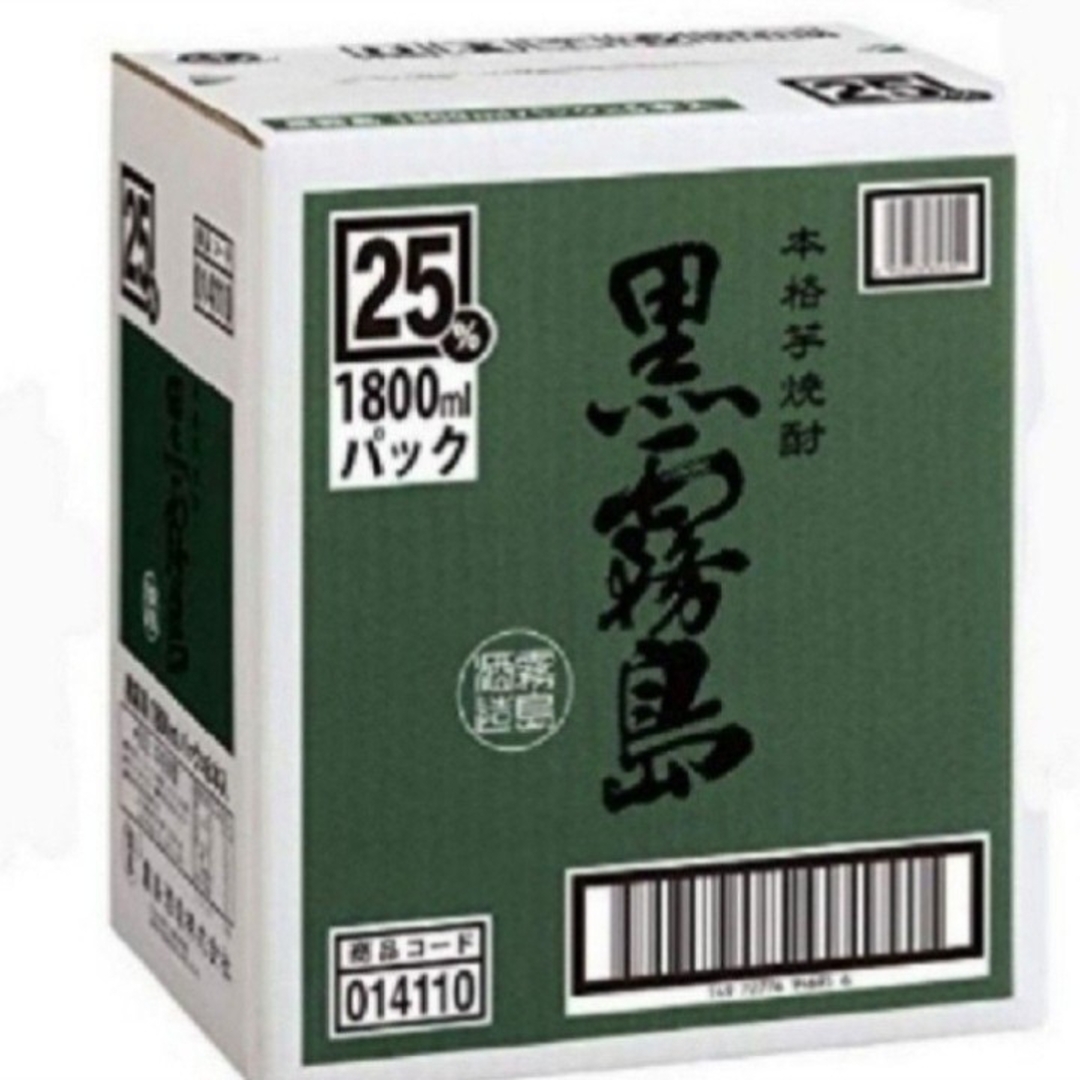 Ys615  黒霧島 芋 25度 1.8Lパック   ６本 食品/飲料/酒の酒(焼酎)の商品写真