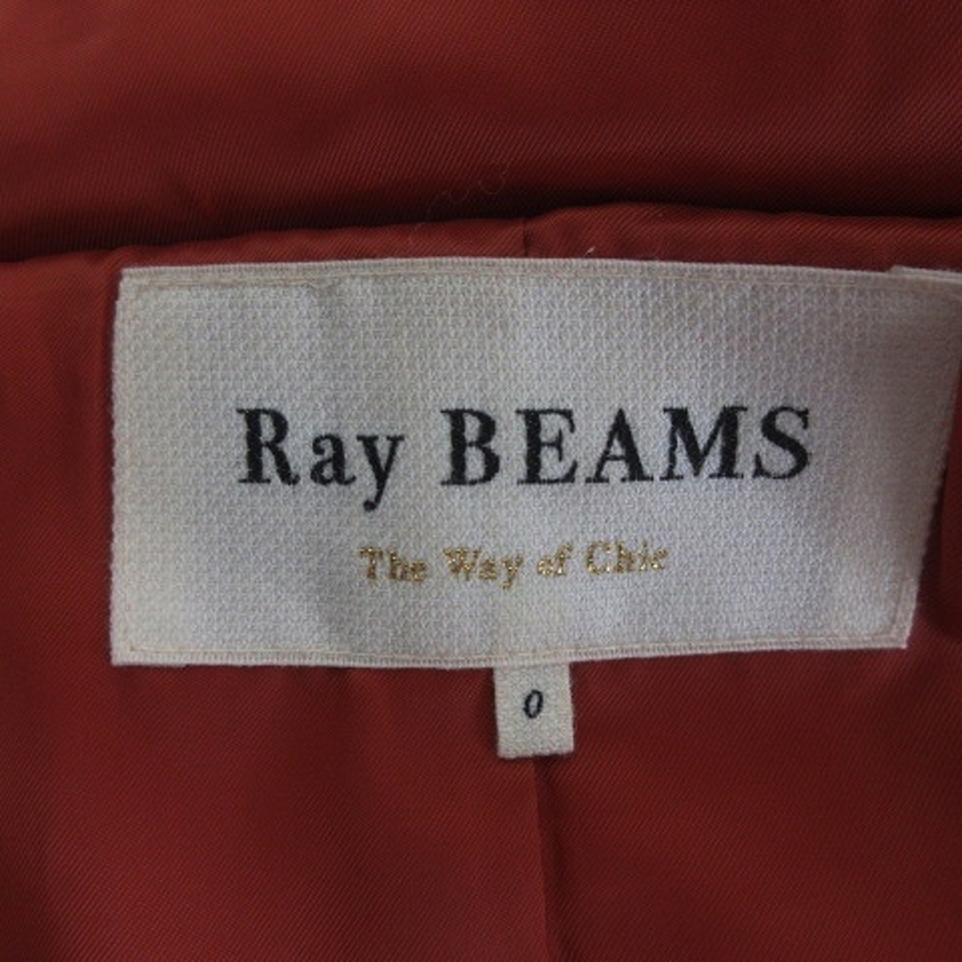 Ray BEAMS(レイビームス)のレイビームス コート ダッフル ショート フード ウール 無地 0 オレンジ レディースのジャケット/アウター(ダッフルコート)の商品写真