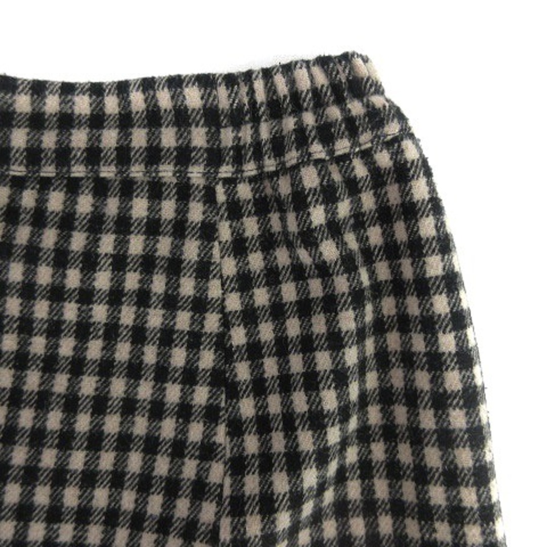 SNIDEL(スナイデル)のスナイデル スカート 台形 ミニ バックファスナー チェック F ベージュ 黒 レディースのスカート(ひざ丈スカート)の商品写真
