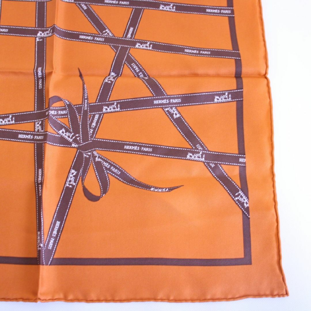 美品】HERMES エルメス スカーフ カレ 45 プチカレ ボルデュックリボン