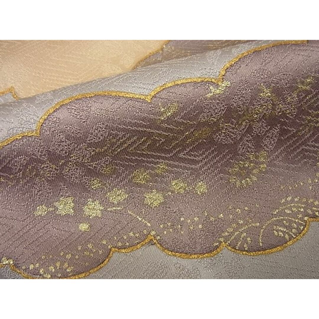 平和屋1■極上 皇室献上作家 藤井寛 訪問着 駒刺繍 雲重ね文 金彩 パールトーン加工 逸品3s2198