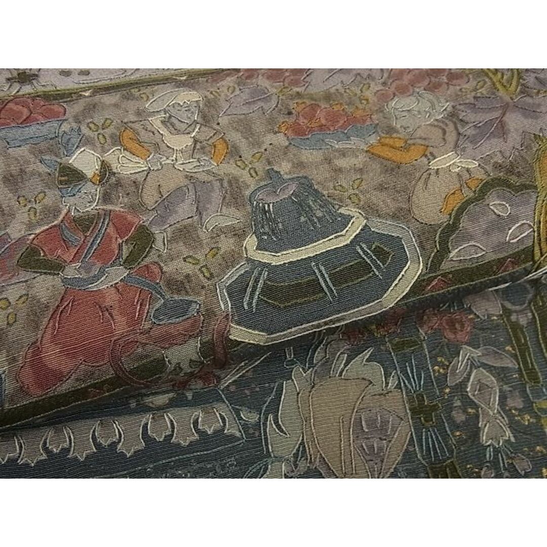 平和屋1□極上 訪問着 スワトウ刺繍 人物吉祥文 金彩 逸品3s2572の通販
