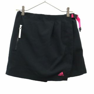 アディダス(adidas)のアディダス ロゴプリント スポーツ ラップパンツ M ブラック系 adidas CLIMALITE トレーニング レディース 【中古】  【230904】(ウェア)