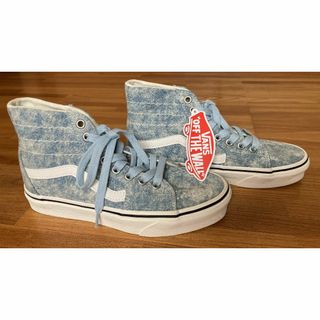 VANSスケートハイ SK8-HI  水色デニム Winter Sky　２３ｃｍ(スニーカー)