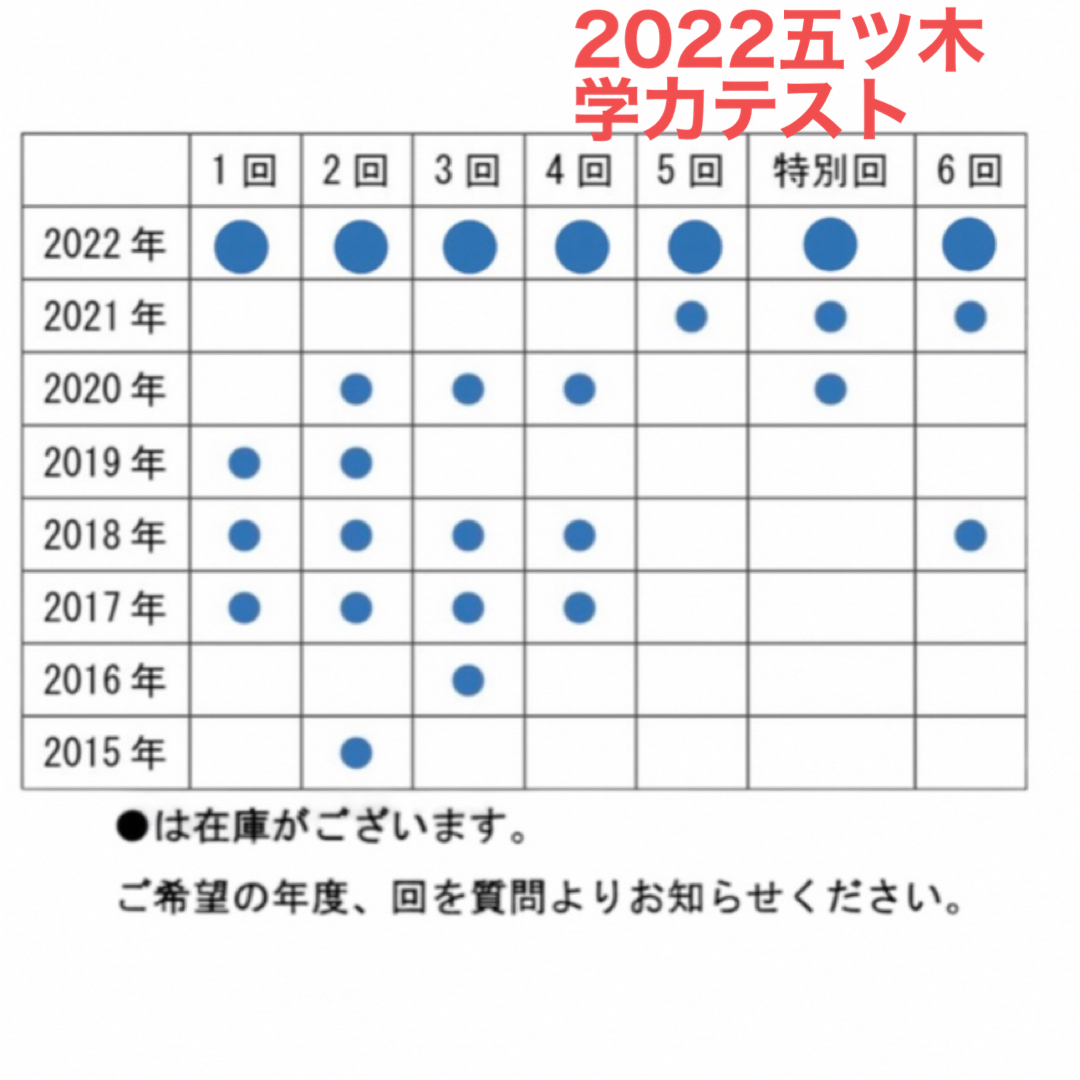 2022年第5回五ツ木駸々堂中学進学学力テスト五ツ木模試模擬テスト特別会第6回