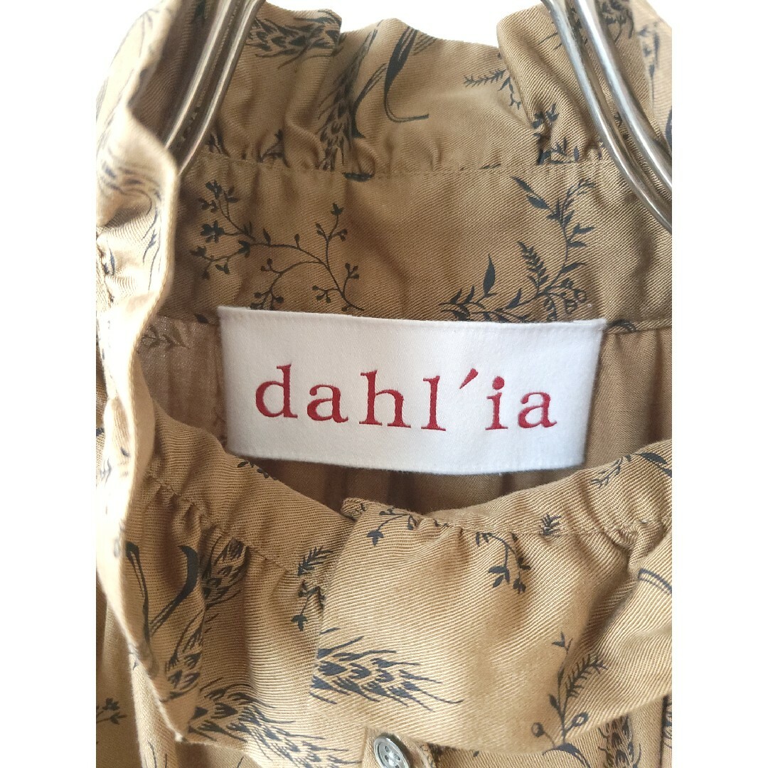 新品タグ 未着 dahl'ia ダリア フラワーリボンブラウス  サイズフリー