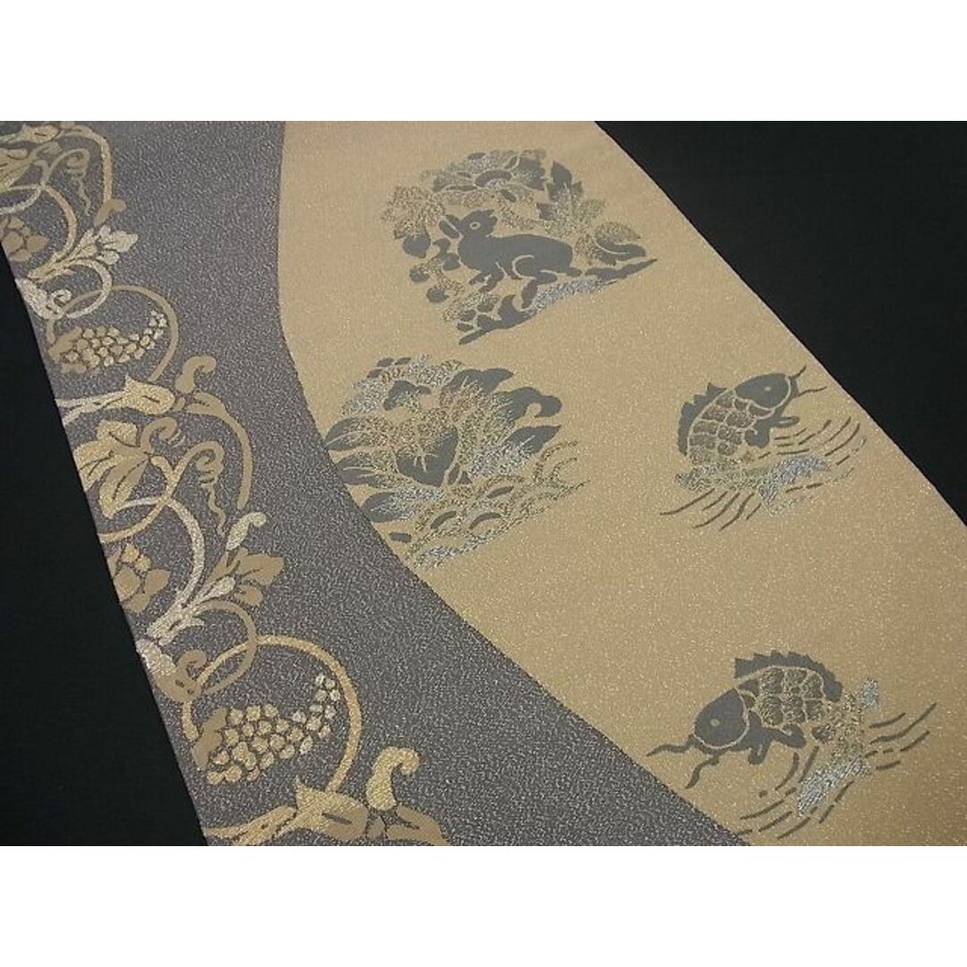 平和屋1□極上 六通柄袋帯 綴れ 名物裂 金銀糸 逸品3s2815 - 帯