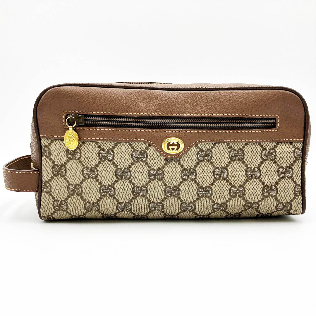 美品 GUCCI オールドグッチ シェリーライン GG柄 クラッチバッグ-