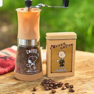 スヌーピー(SNOOPY)のモノマスター付録スヌーピーコーヒーミルとミニ缶セット(ファッション)