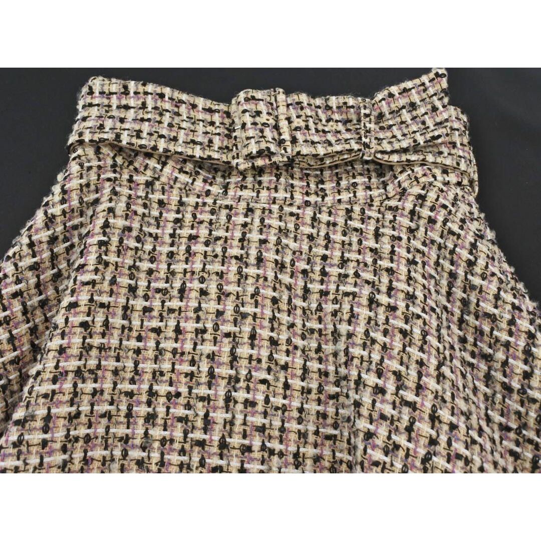 31 Sons de mode(トランテアンソンドゥモード)の31 Sons de mode トランテアンソンドゥモード ツイード フレア スカート size38/ベージュｘ黒 ◇■ レディース レディースのスカート(ロングスカート)の商品写真