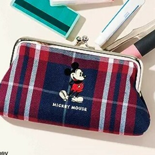 ミッキーマウス(ミッキーマウス)のスプリング機能ミッキー豪華な刺繍ガマ口ポーチ(ファッション)