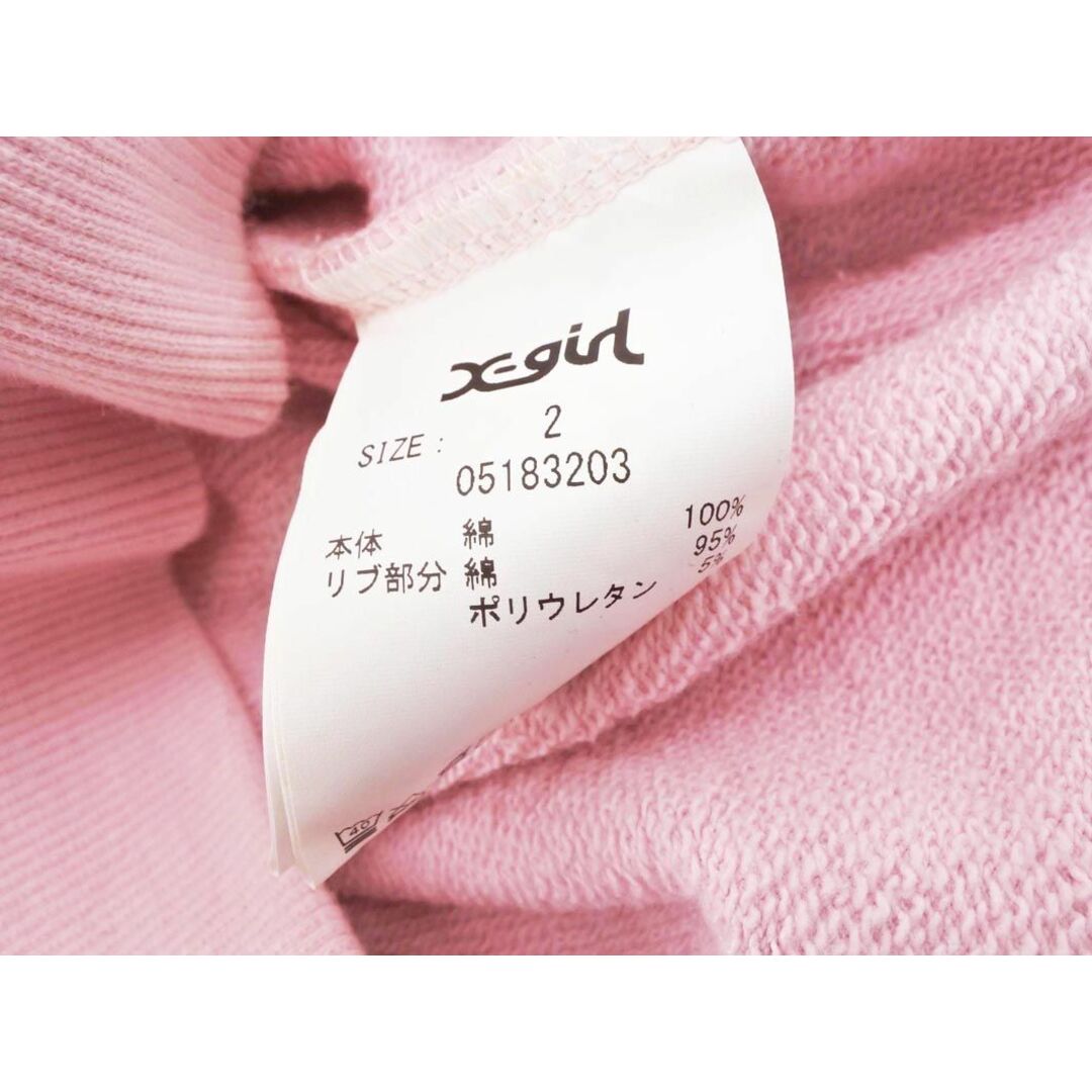 X-girl - X-girl エックスガール ロゴ スウェット size2/ピンク X-girl - X-girl エックスガール ロゴ スウェット size2/ピンク