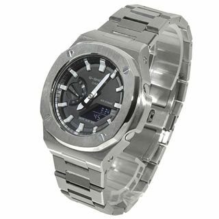 ジーショック(G-SHOCK)のG-SHOCK メタルカスタム シルバー GA2100 Gショック CZダイヤ（キュービックジルコニア）Kronic時計(腕時計(アナログ))