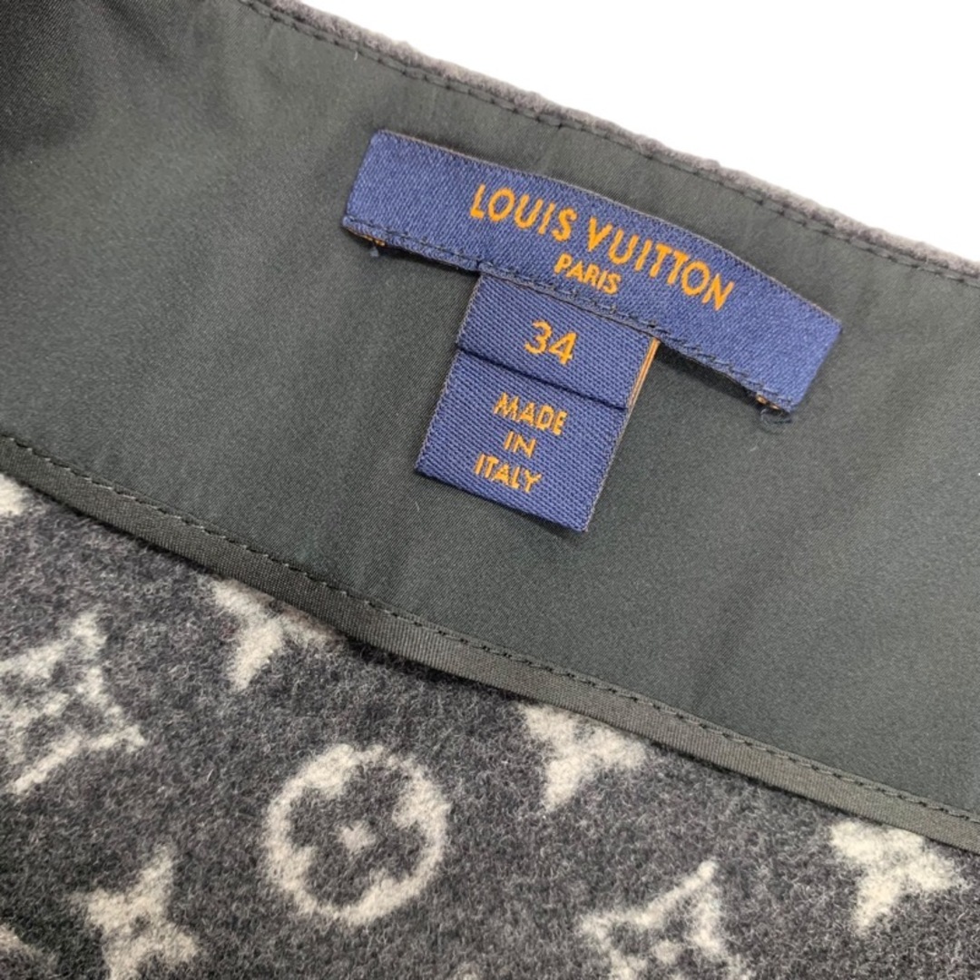 LOUIS VUITTON(ルイヴィトン)のルイヴィトン LOUIS VUITTON モノグラム ボトムス ウール グレー スカート レディースのスカート(ミニスカート)の商品写真