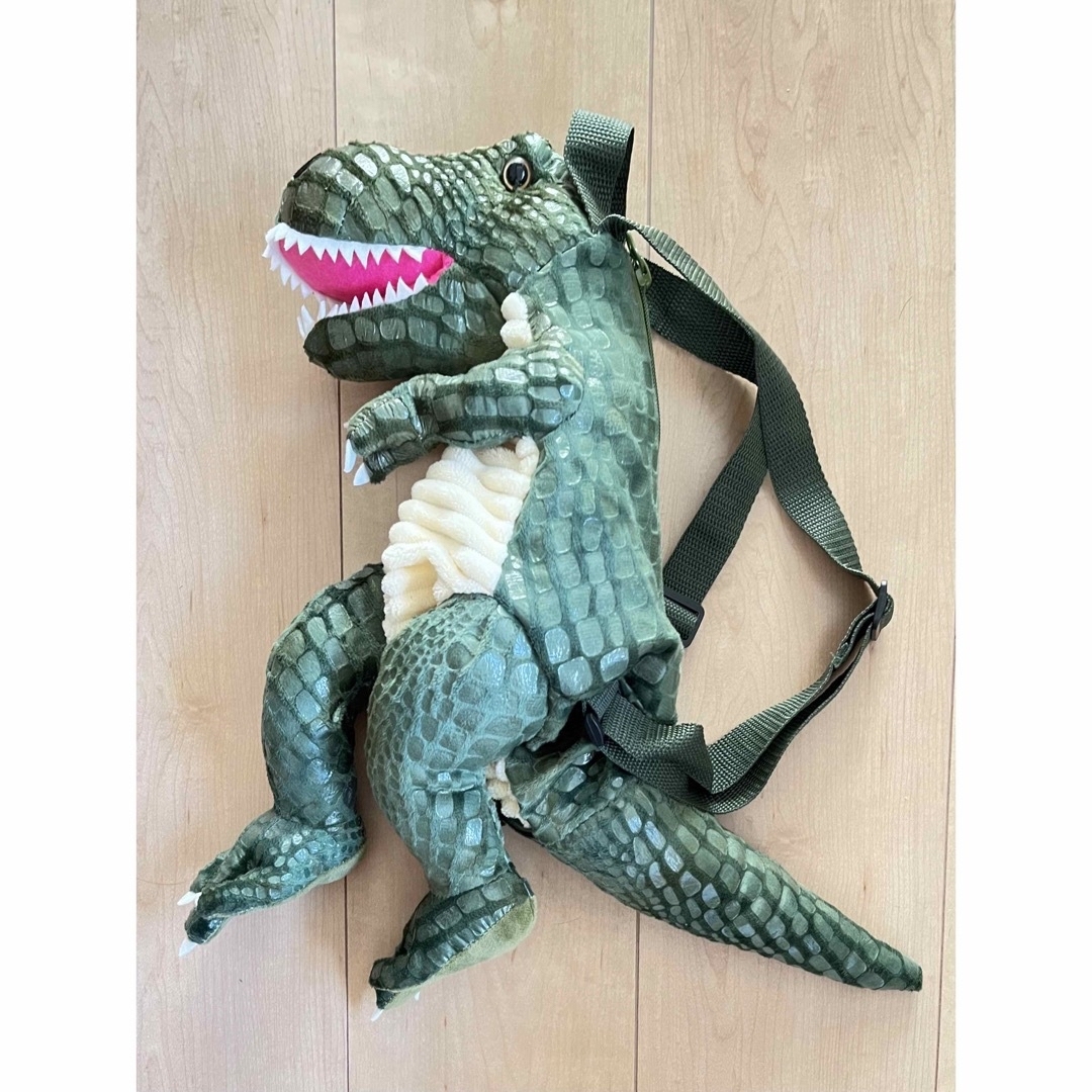 【未使用】恐竜ぬいぐるみ3Dリュック ティラノザウルス キッズ/ベビー/マタニティのこども用バッグ(リュックサック)の商品写真