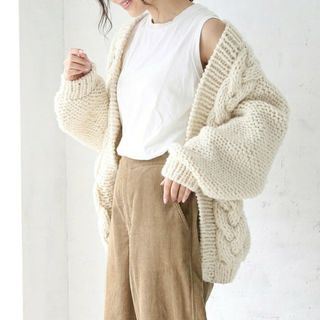 TODAYFUL ニットロングジレ カーディガン 羽織り 羽織 白 ホワイト 春