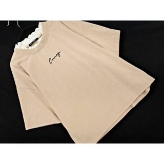 イング(INGNI)のINGNI イング ワイド幅 カットソー sizeM/ベージュ ■◆ レディース(カットソー(半袖/袖なし))