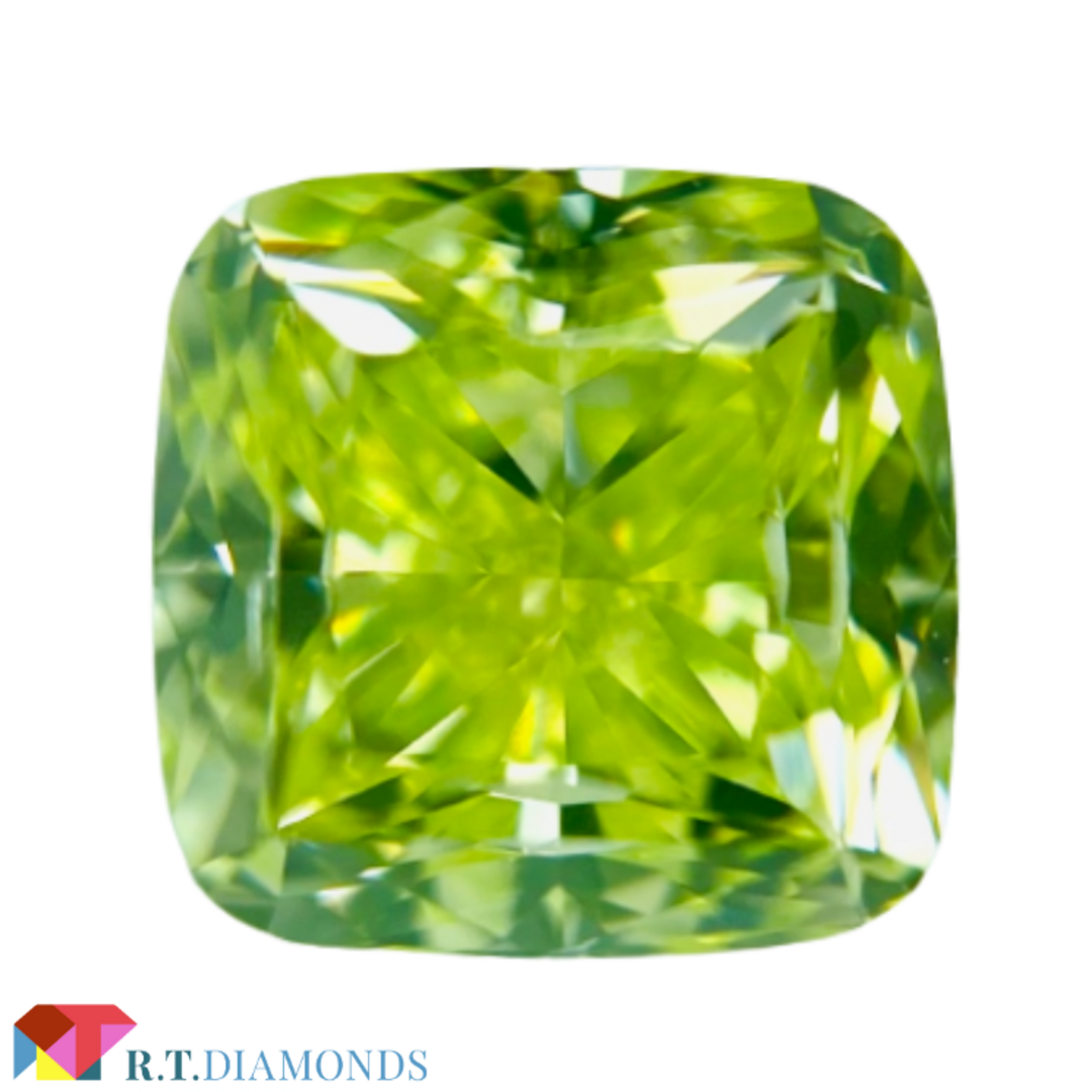 FANCY INTENSE YELLOW GREEN 1.014ct X レディースのアクセサリー(その他)の商品写真