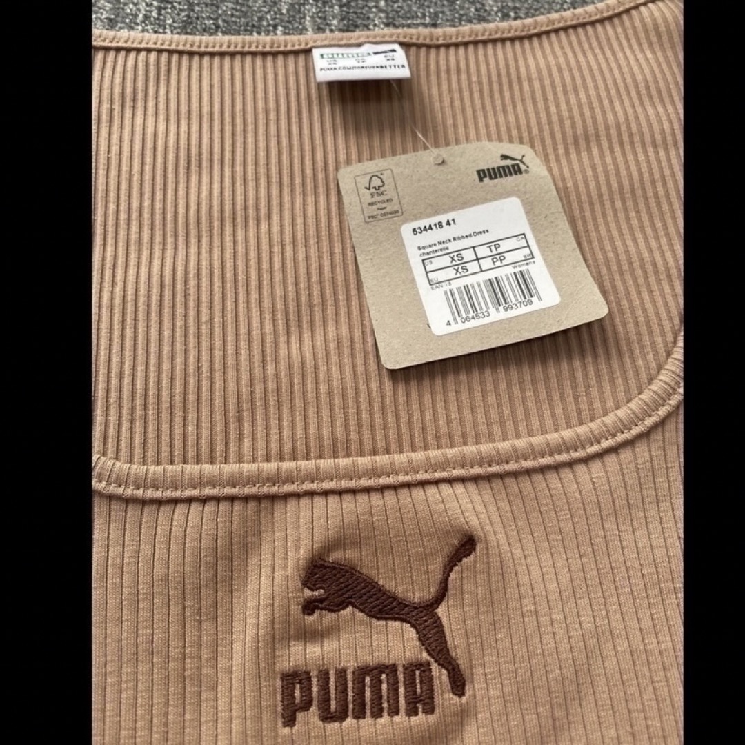 PUMA(プーマ)の【タグ付き新品 S】PUMA スクエアネックタイトミニワンピース レディースのワンピース(ミニワンピース)の商品写真