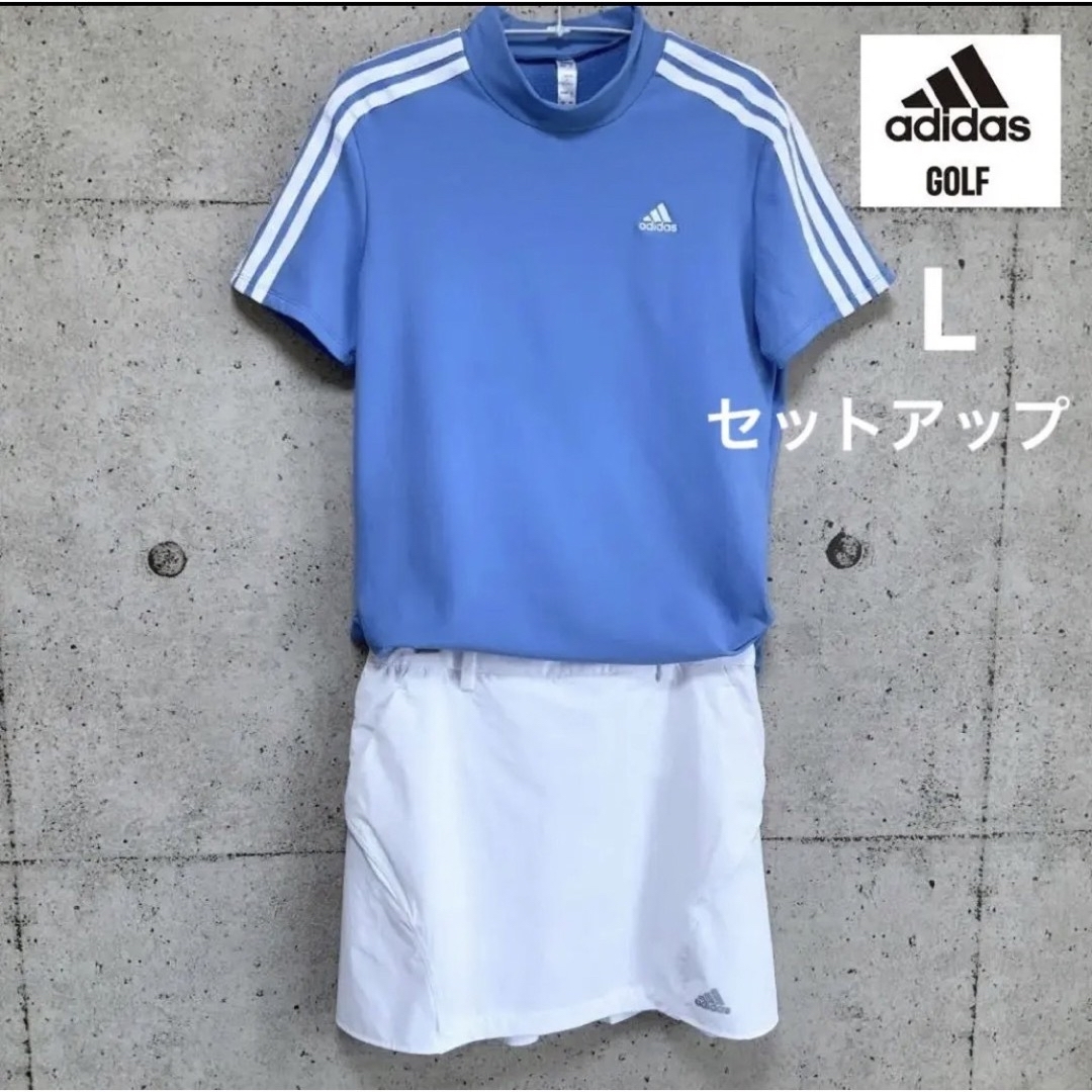 新品 adidas Golf セットアップ 半袖モックネックシャツ スカート