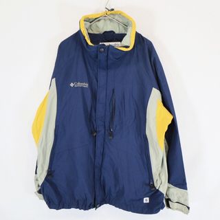 コロンビア(Columbia)の90年代 Columbia コロンビア ナイロンジャケット  防寒  防風  アウトドア キャンプ ネイビー (メンズ XL) 中古 古着 N6521(その他)