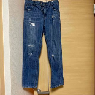 ダブルクローゼット(w closet)の【値下げ】美中古　wcloset ダメージ加工デニムパンツ　送料込(デニム/ジーンズ)