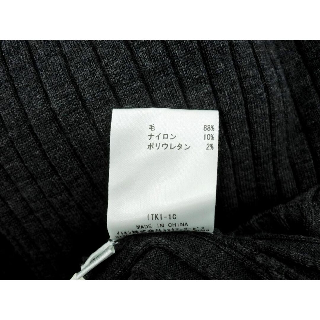 MICHEL KLEIN(ミッシェルクラン)のMICHEL KLEIN ミッシェルクラン ウール混 フリル Vネック ニット セーター size38/グレー ◇■ レディース レディースのトップス(ニット/セーター)の商品写真