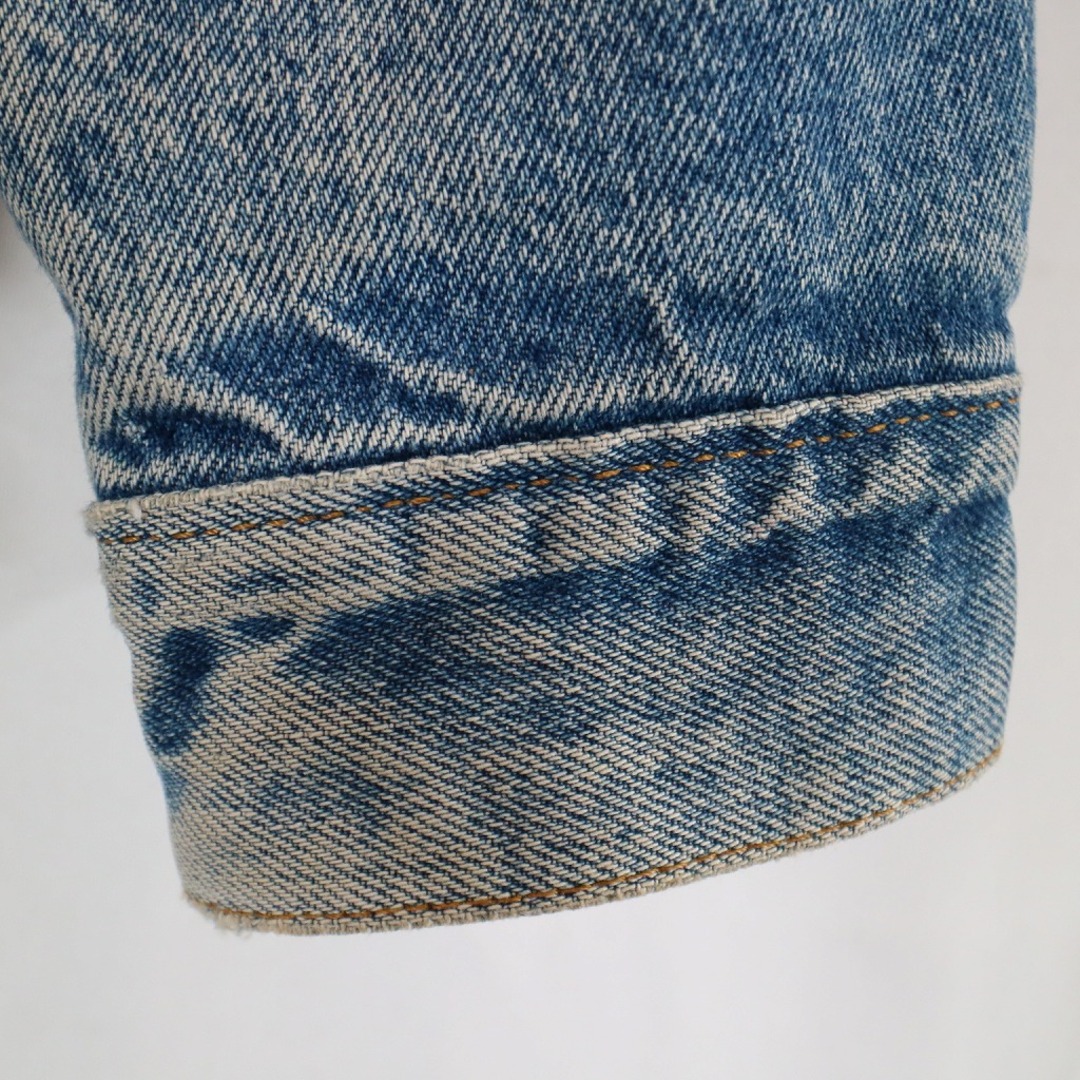 80年代 USA製 Levi's リーバイス 裏地チェック デニムジャケット アメカジ  カジュアル インディゴブルー (メンズ M)   N6547