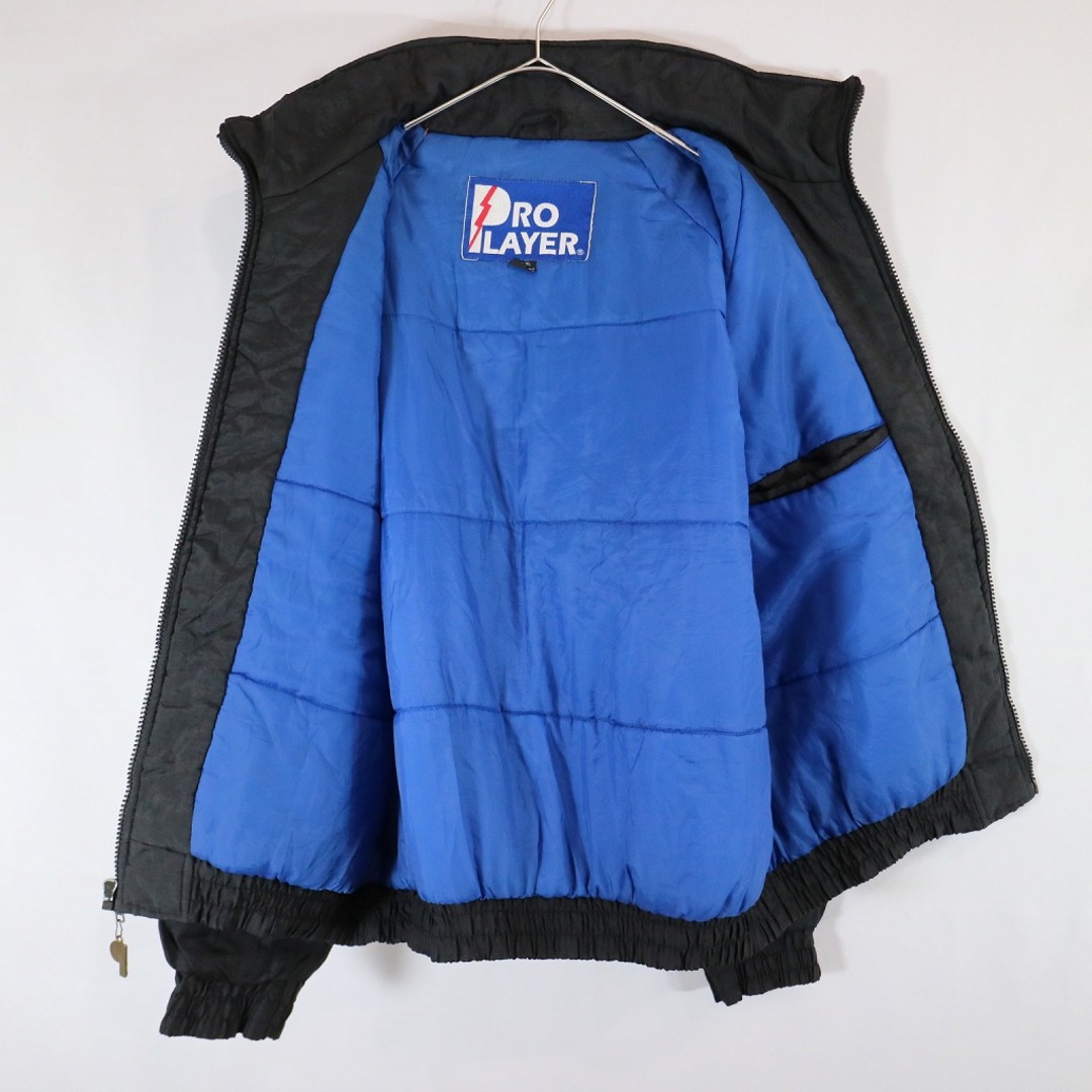 90年代 PLO PLAYER NFL ニューヨーク・ジャイアンツ 中綿ナイロンジャケット 防寒  刺繍 ストリート ブラック (メンズ XL)   N6557 5