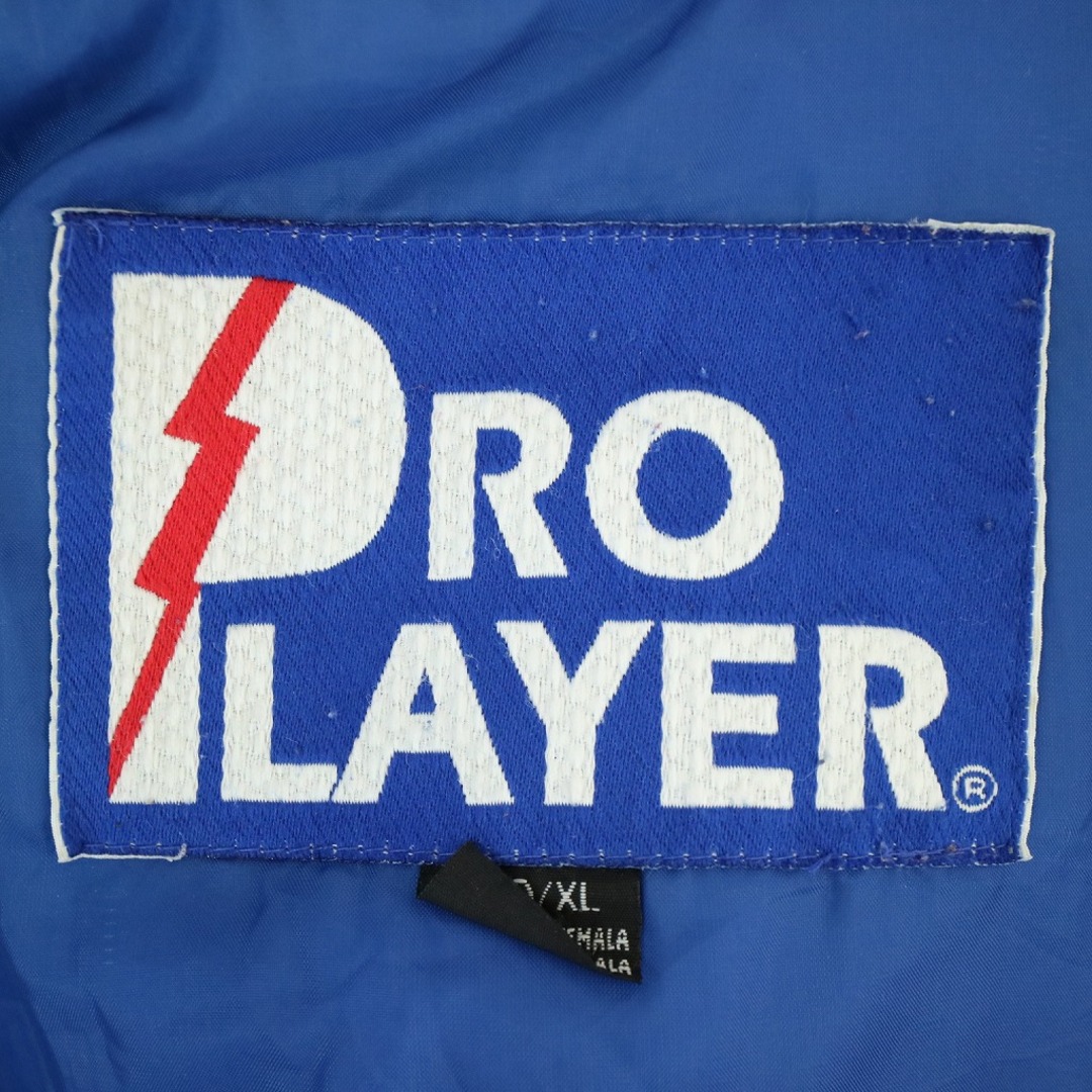 90年代 PLO PLAYER NFL ニューヨーク・ジャイアンツ 中綿ナイロンジャケット 防寒  刺繍 ストリート ブラック (メンズ XL)   N6557 7