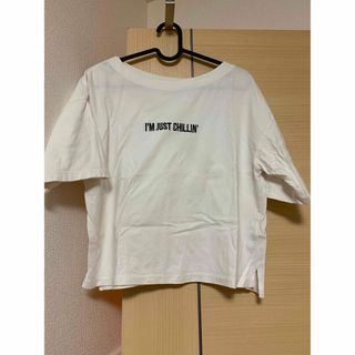 ローリーズファーム(LOWRYS FARM)の【値下げ】中古　ロゴ入り白Tシャツ　送料込み(Tシャツ(半袖/袖なし))