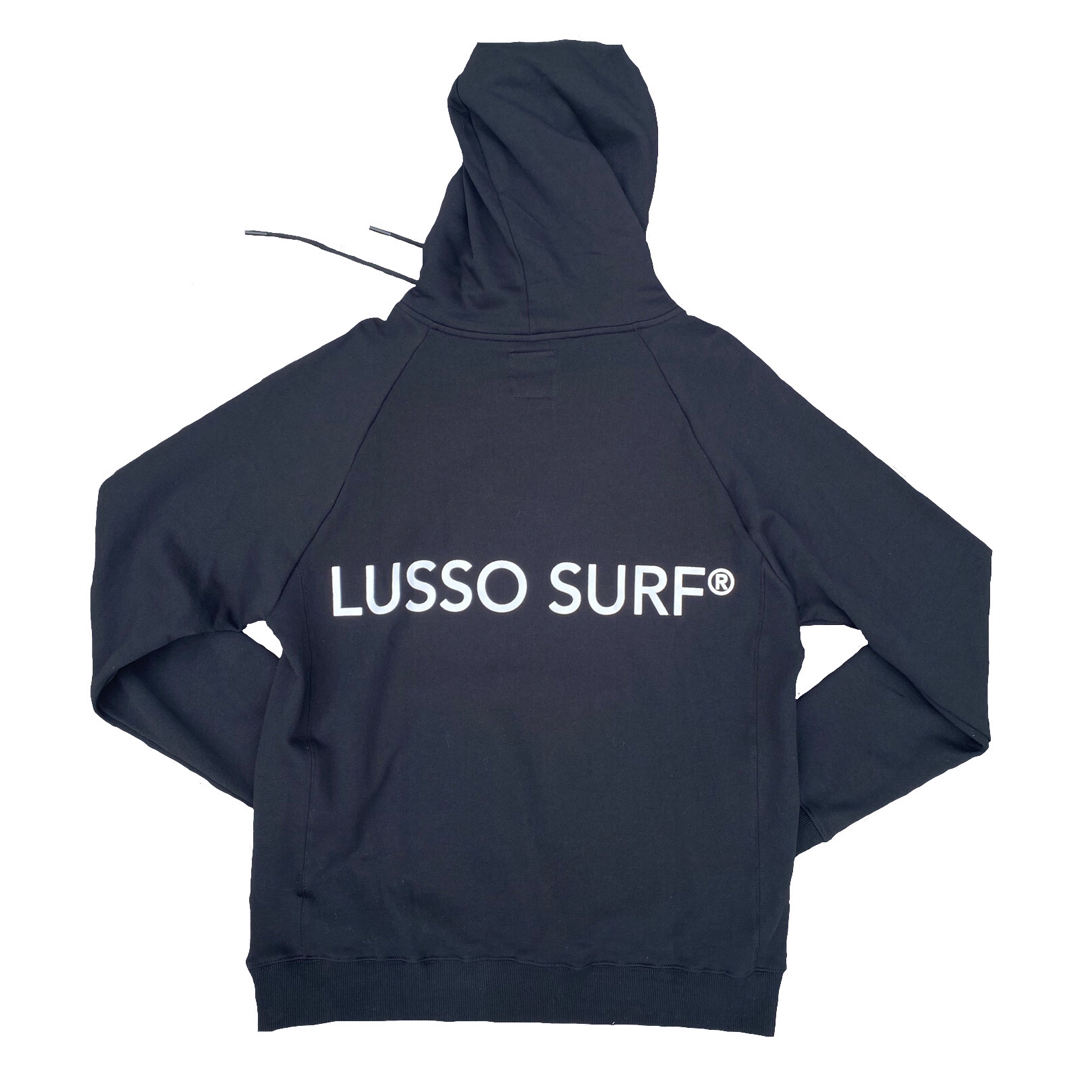 正規品☆LUSSO SURF ビッグロゴパーカー　ブラック　Lサイズ