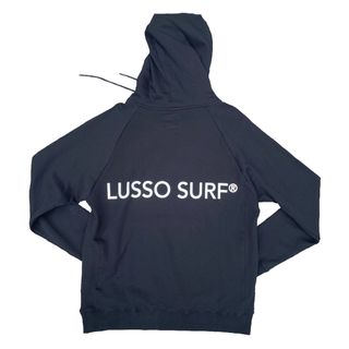 ロンハーマン(Ron Herman)の正規品☆LUSSO SURF ビッグロゴパーカー　ブラック　Lサイズ(パーカー)