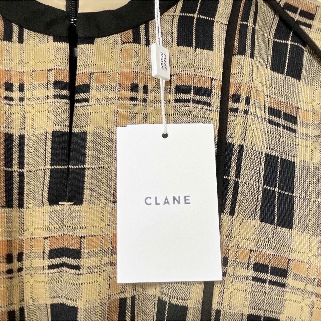 CLANE(クラネ)の最終値下げ【新品未使用】CLANE CHECK PIPING ONE PIECE レディースのワンピース(ロングワンピース/マキシワンピース)の商品写真