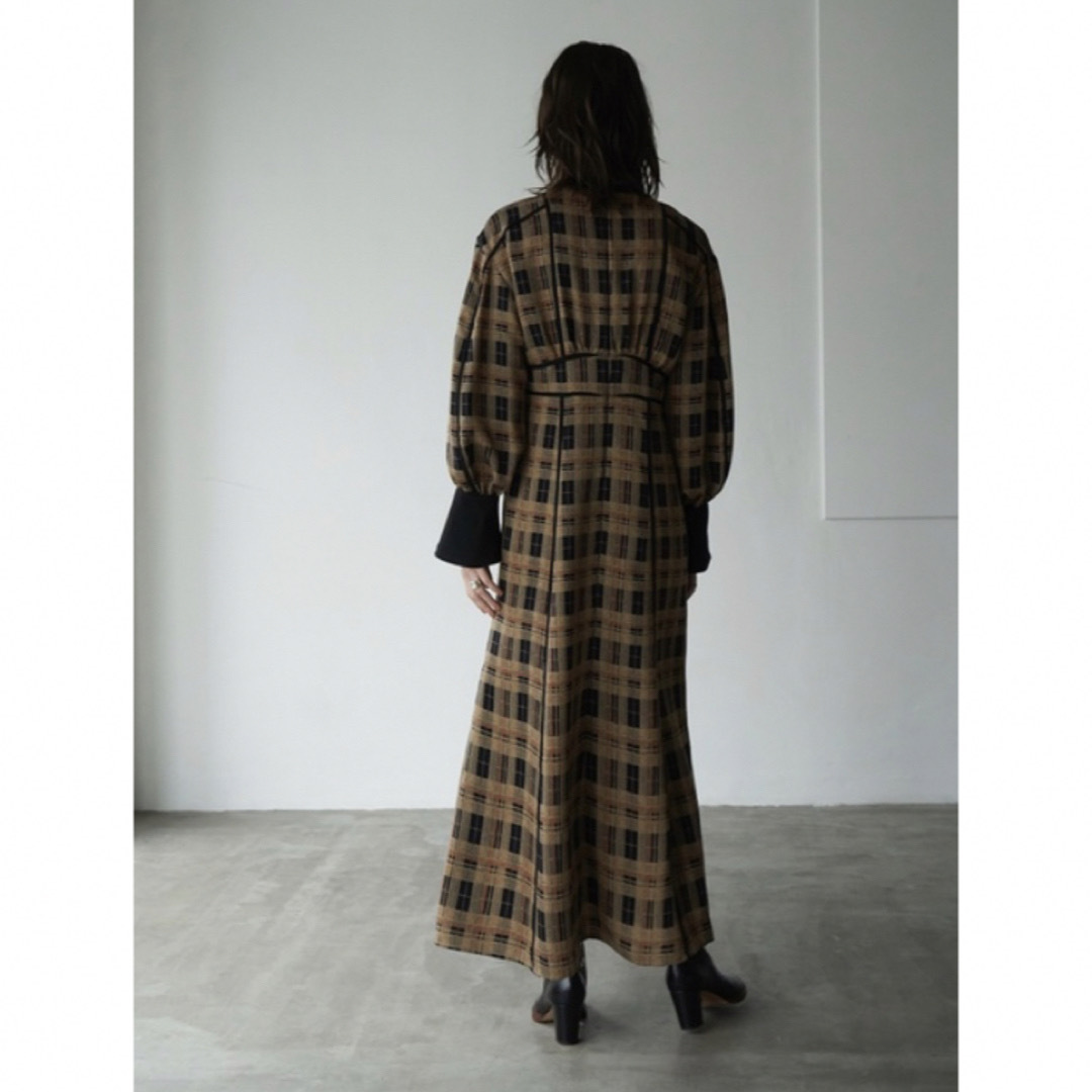 CLANE(クラネ)の最終値下げ【新品未使用】CLANE CHECK PIPING ONE PIECE レディースのワンピース(ロングワンピース/マキシワンピース)の商品写真