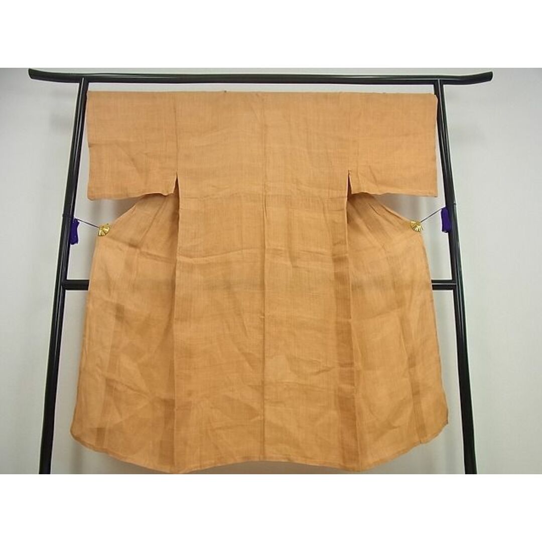 平和屋1□極上 夏物 男性 上布 麻 色無地 小麦色 逸品3s1973 | www