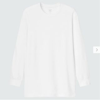 ユニクロ(UNIQLO)の【新品‼️】ユニクロ　ヒートテックコットンクルーネックT（極暖）Ｌ　ホワイト(Tシャツ/カットソー(七分/長袖))