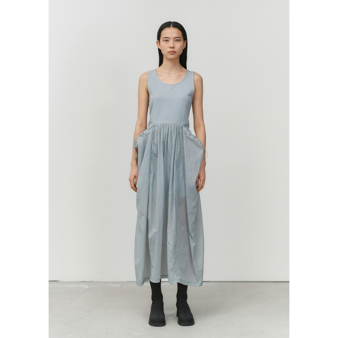 AMOMENTO  SHEER JERSEY DRESS