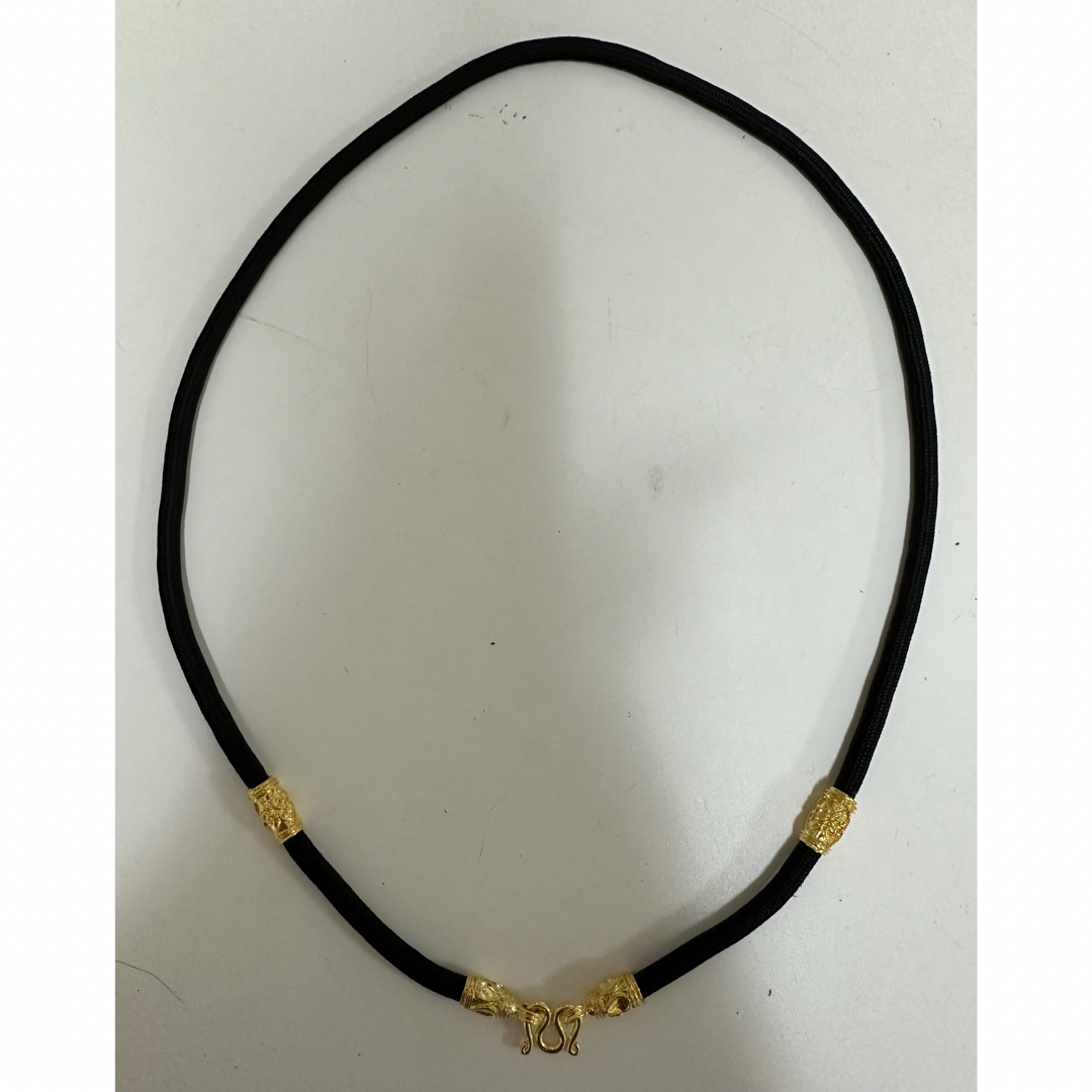 限定 タイ御守り プラクルアン用 ネックレス ひも ヒモ 紐 黒×金 限定 タイ御守り プラクルアン用 ネックレス ひも ヒモ 紐 黒×金