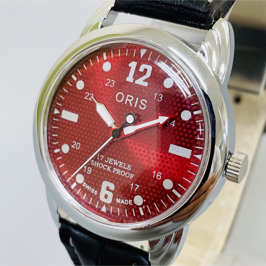 【情熱】★オリス★ORIS★腕時計/メンズ /機械式/手巻き/レッド/ビンテージ メンズの時計(腕時計(アナログ))の商品写真